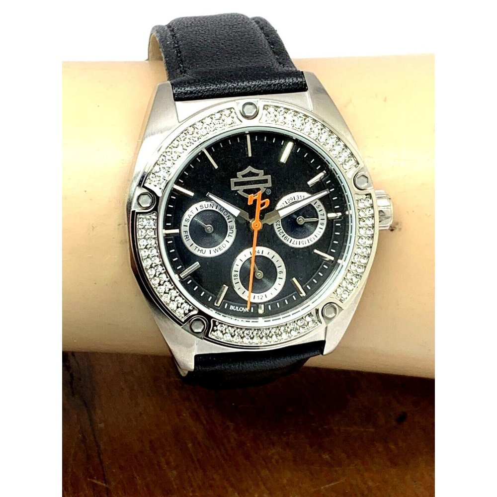 Bulova Silver and Black Women's Watch - Picture 10 of 14